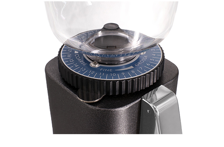 ECM C-Manuale 54 anthrazit Mahlgradskala blau