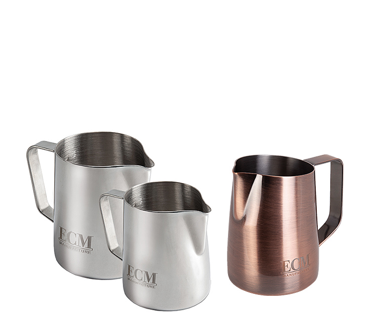 ECM Milchkännchen Edelstahl und in Kupferoptik
