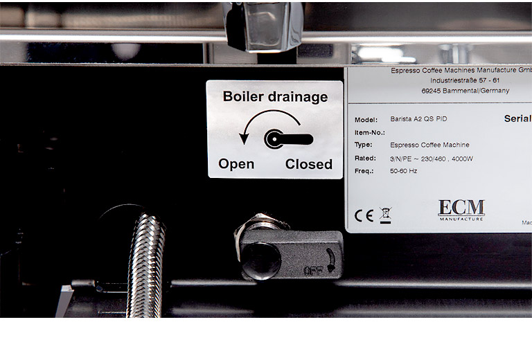 ECM Barista A2 Kesselentleerung